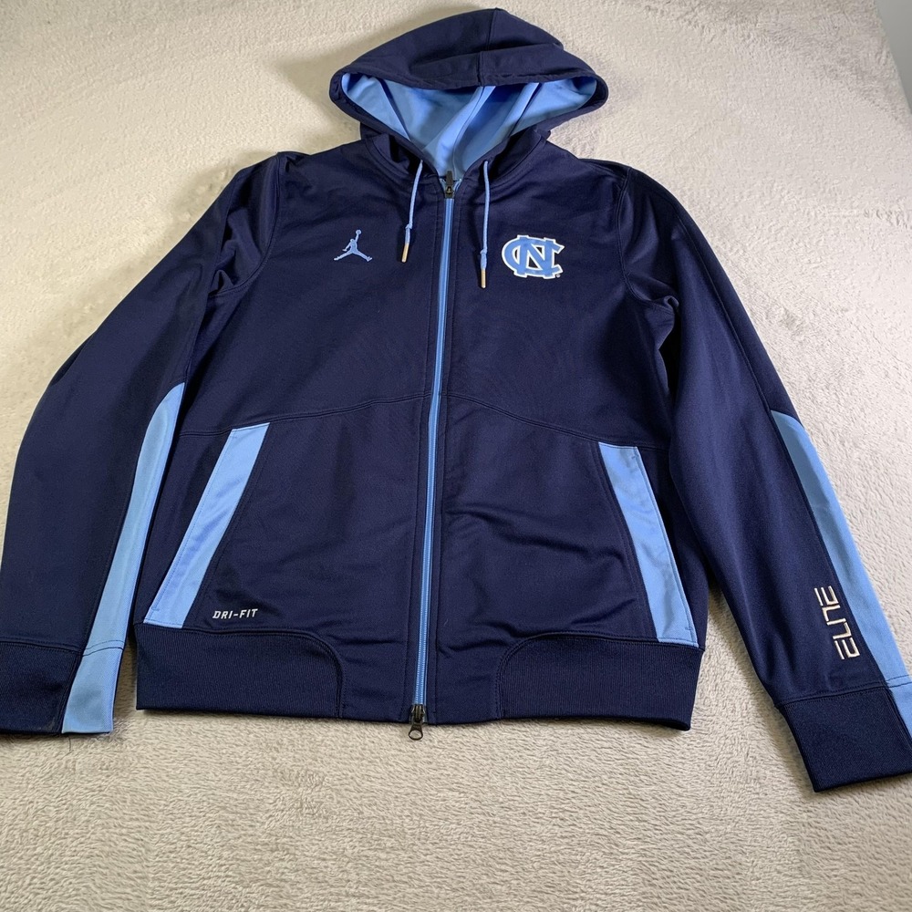 North Carolina Tar Heels Jacket Mens M Blue 2018‎ Nike Elite Jordan Dri-FIT UNC
